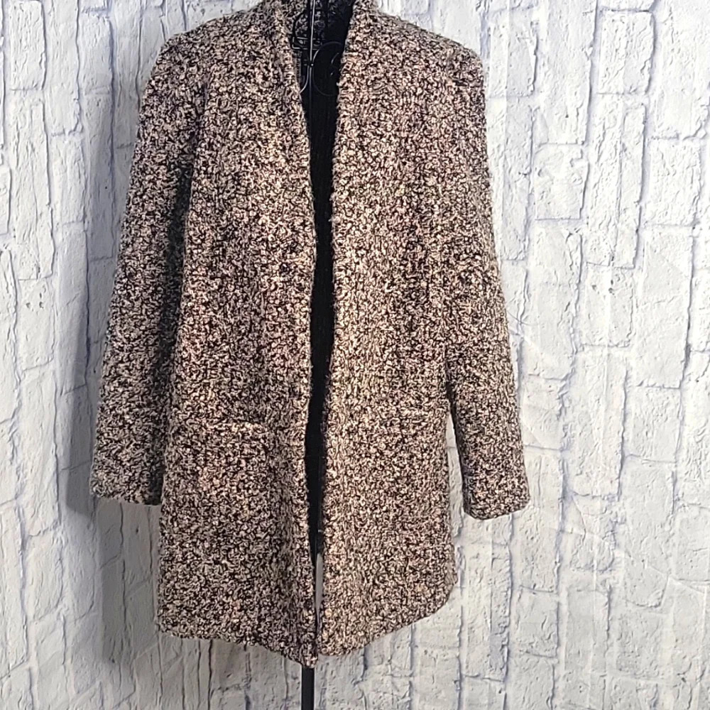 NEW YORK CLOTHING CO. Pink and Black Cardigan Open Front Sweater Large‎